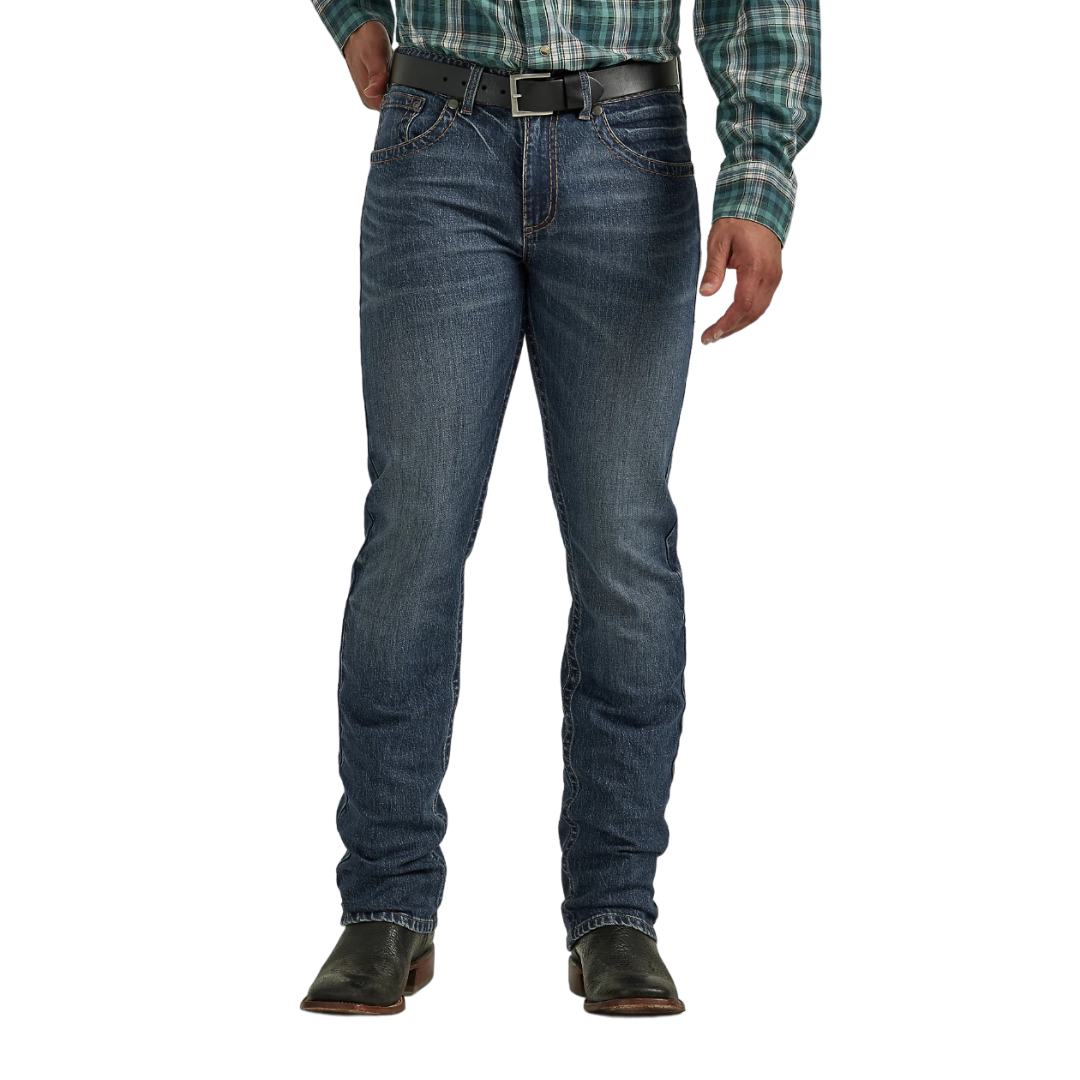 Wrangler Men's Rock Slim Fit Straight Blue Jeans