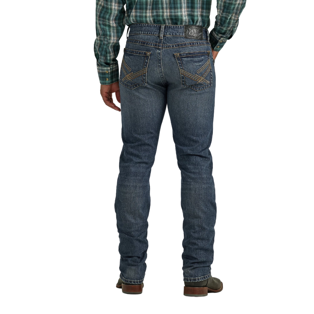 Wrangler Men's Rock Slim Fit Straight Blue Jeans