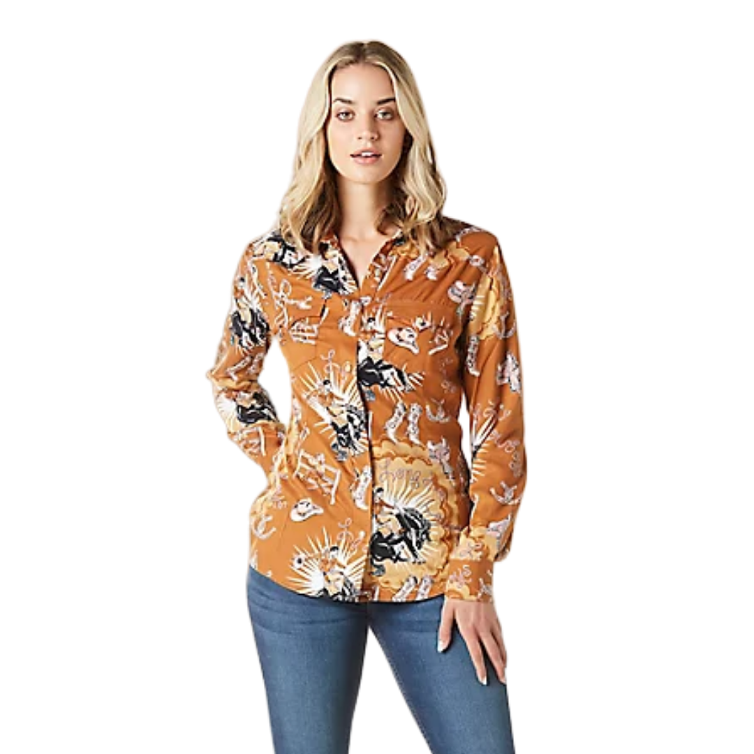Wrangler Women's Argan Oil Orange Shirt