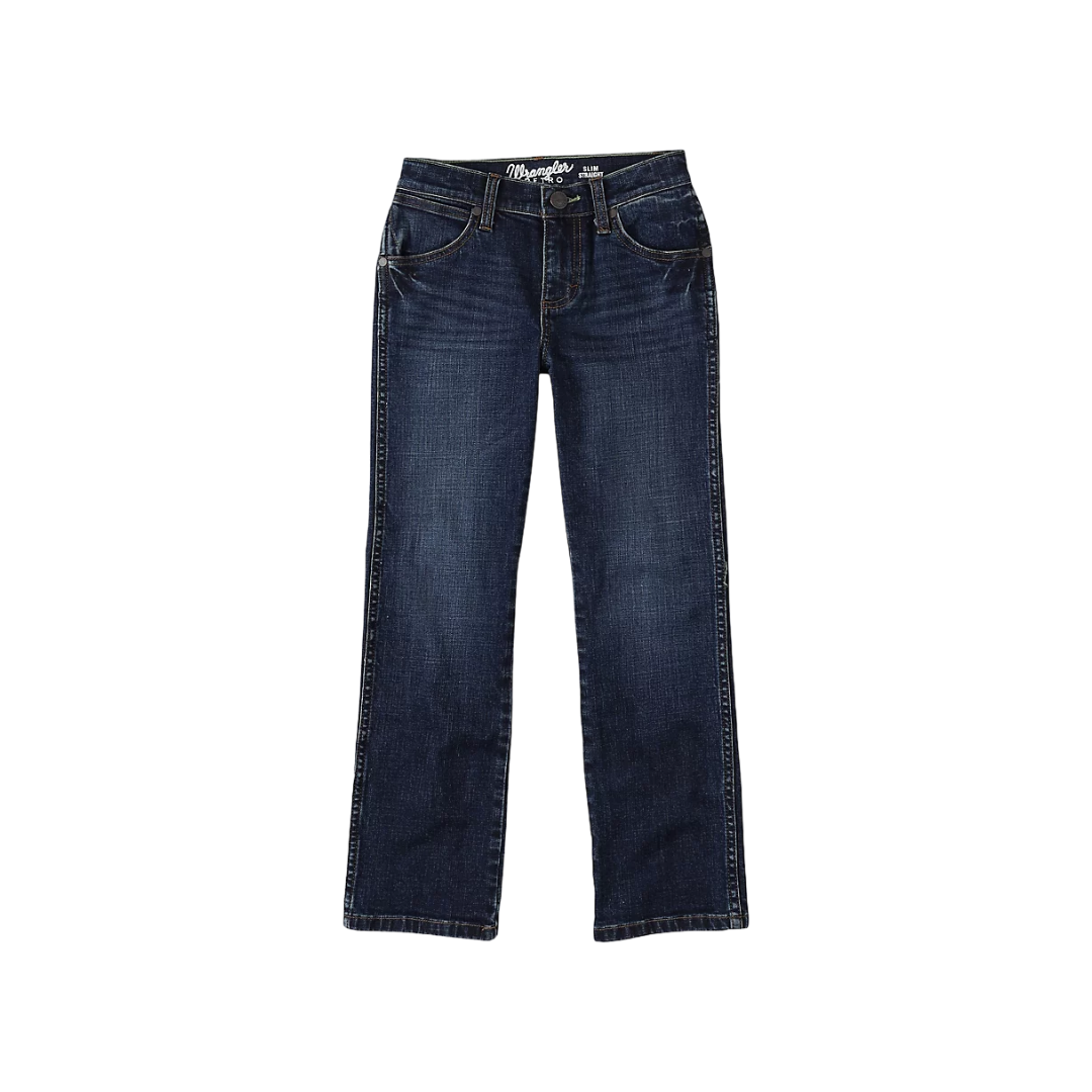 Wrangler Youth Boy's Indigo Retro Slim Straight Blue Jeans