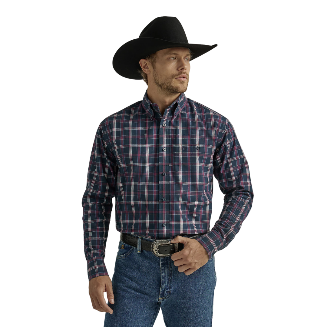 Wrangler Men's George Strait Blue Shirt