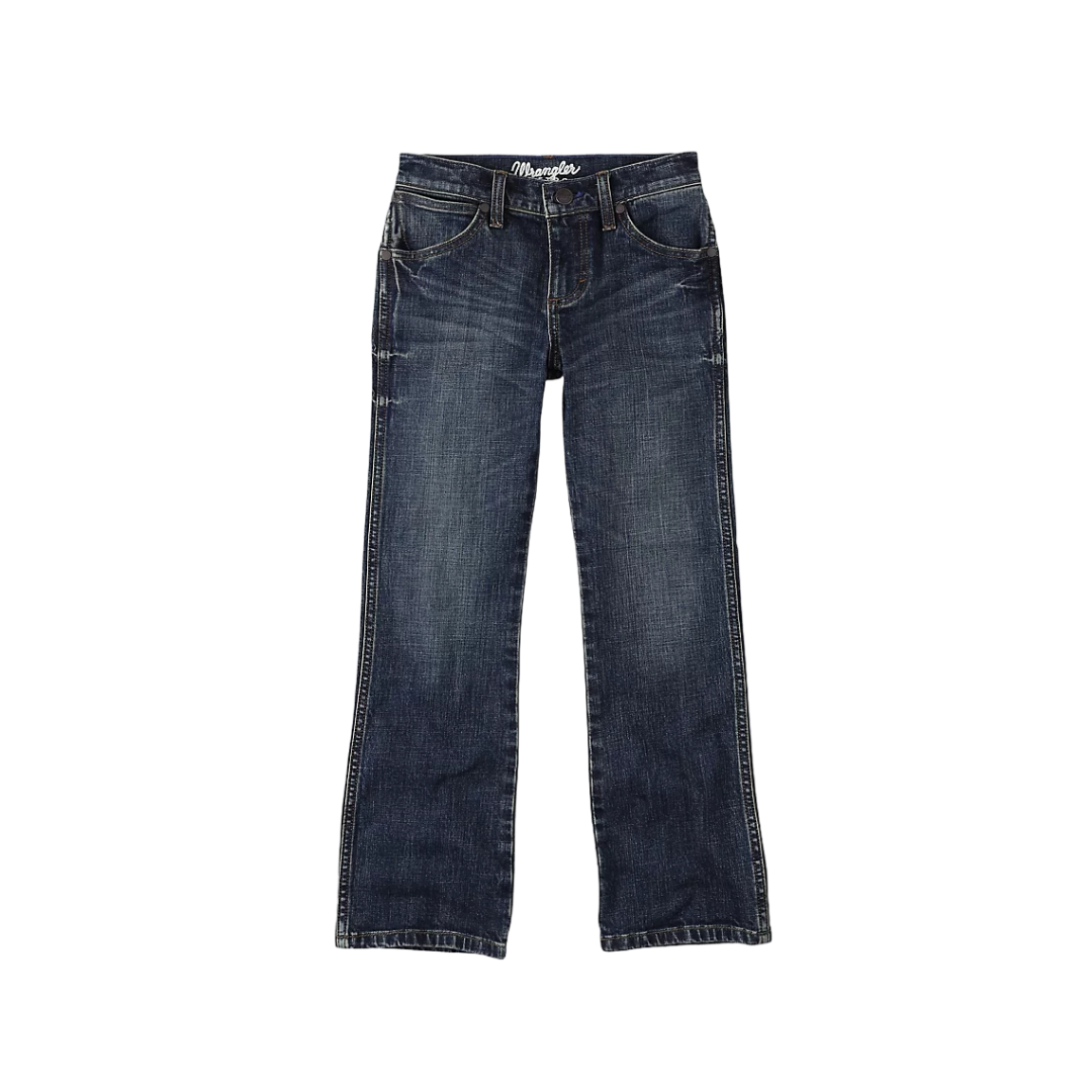 Wrangler Youth Boy's Retro Slim Boot Cout Blue Jeans