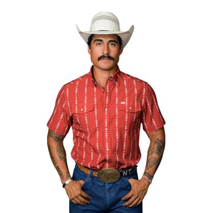 Ferrell Men’s Snap Print Red Shirt