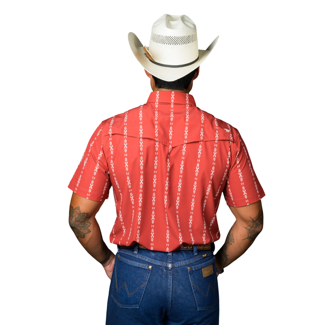 Ferrell Men’s Snap Print Red Shirt