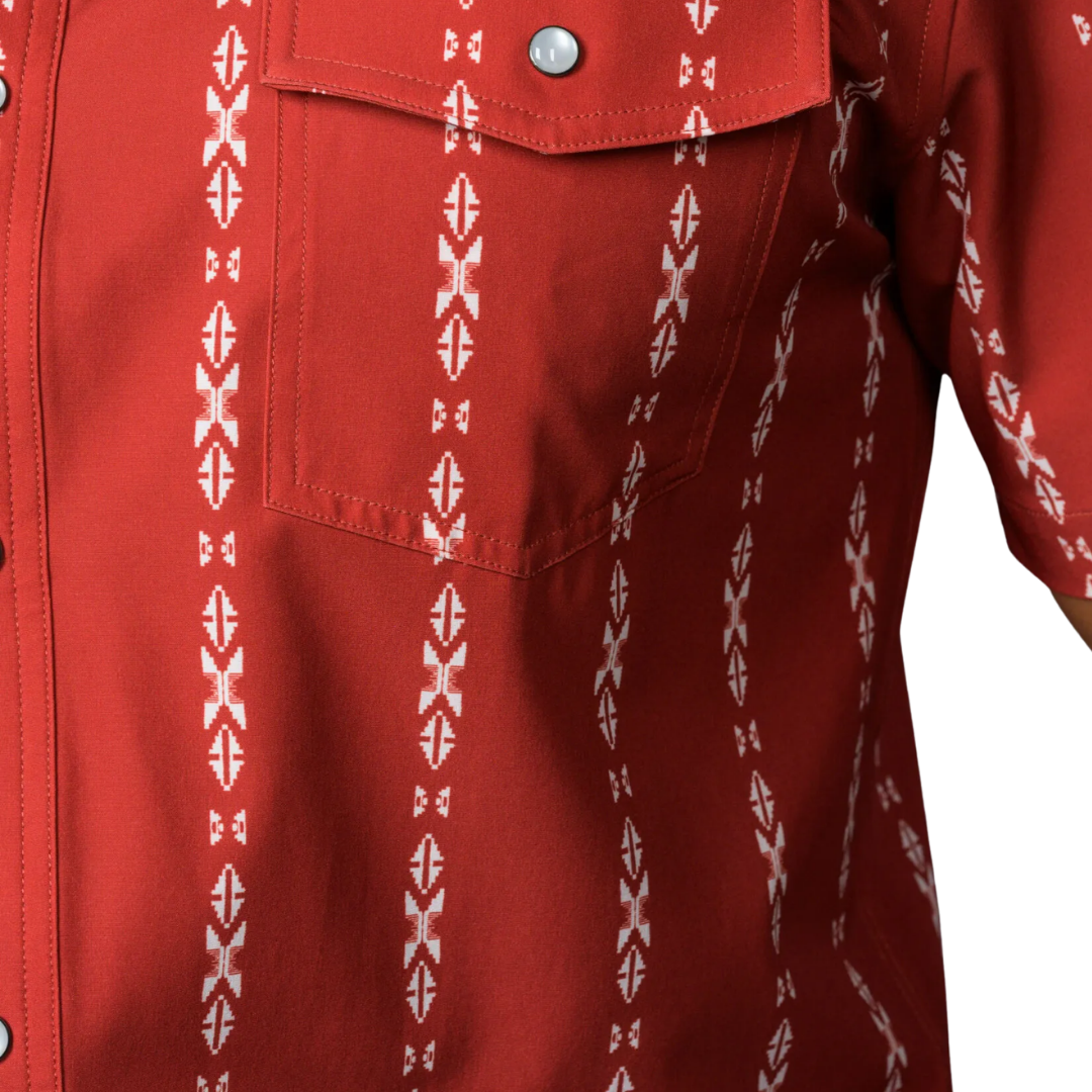 Ferrell Men’s Snap Print Red Shirt