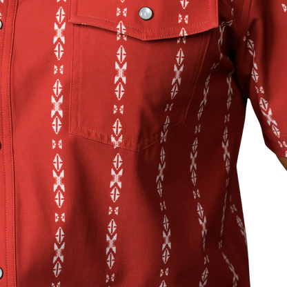 Ferrell Men’s Snap Print Red Shirt