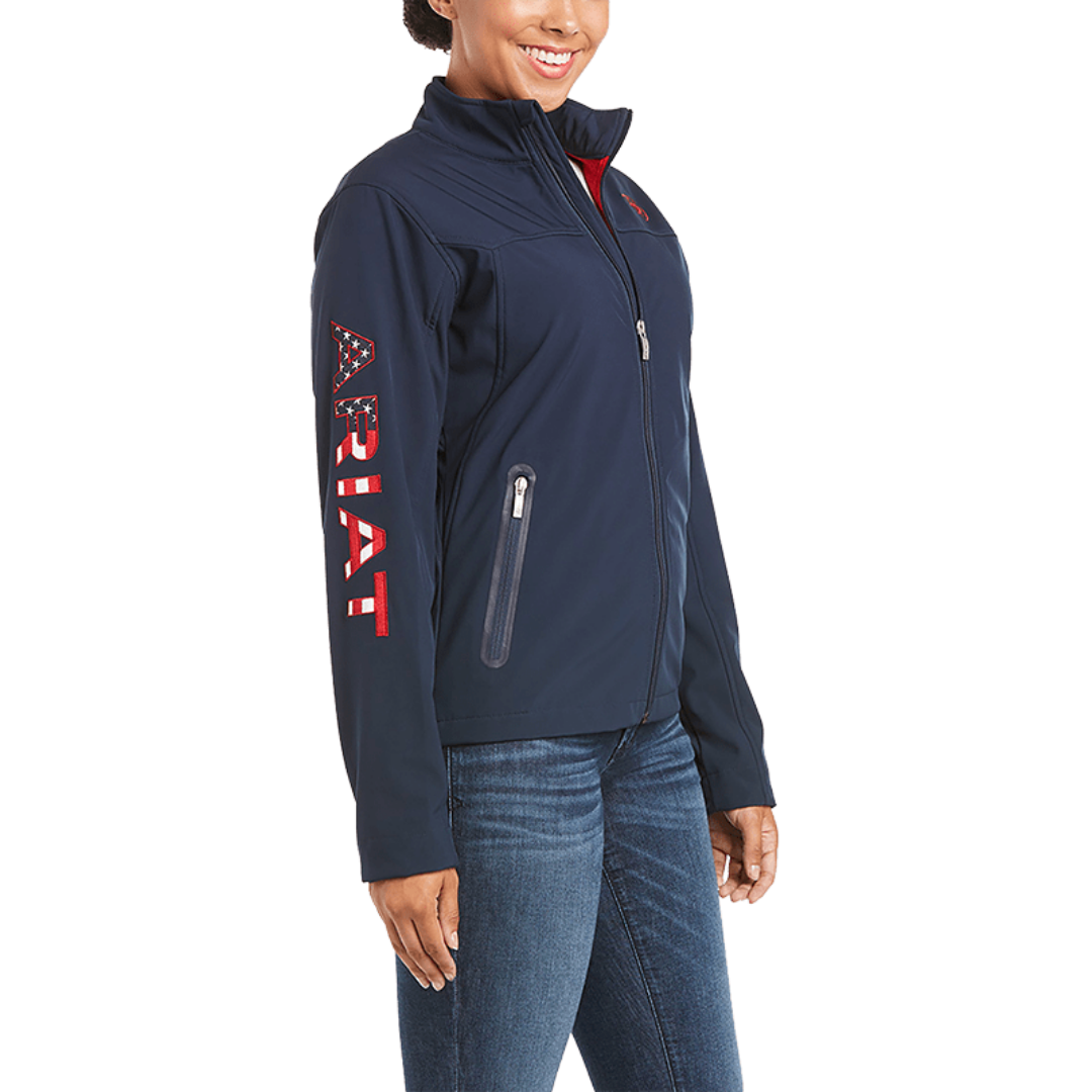 Ariat Women's New Team Usa Softshell Navy Jacket