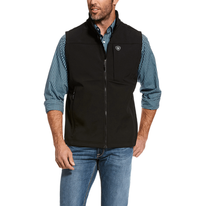 Ariat Men's Logo Stretch Softshell Black Vest
