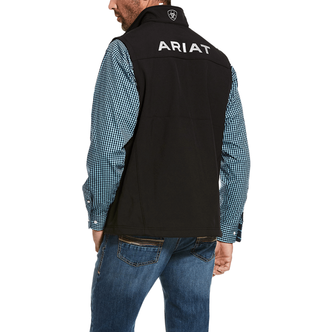Ariat Men's Logo Stretch Softshell Black Vest
