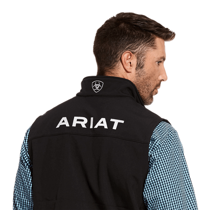 Ariat Men's Logo Stretch Softshell Black Vest