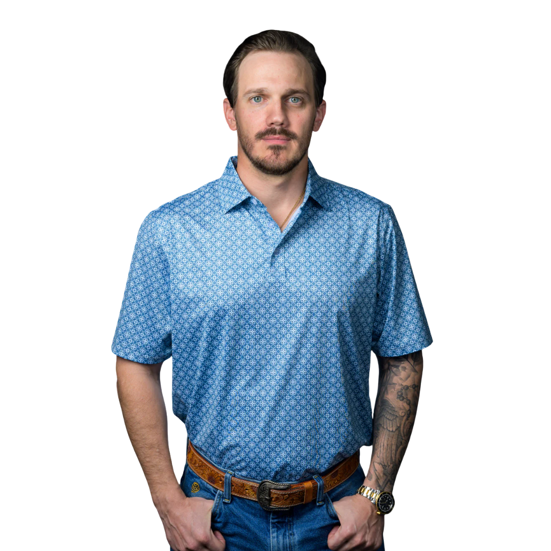 Ferrell Men's Polo Diamond Blue Shirt