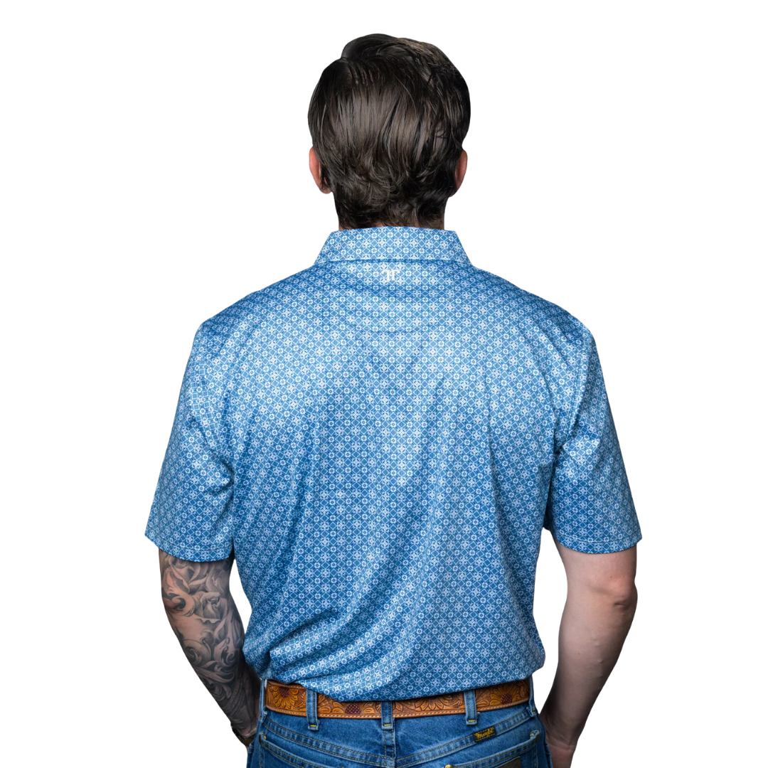 Ferrell Men's Polo Diamond Blue Shirt