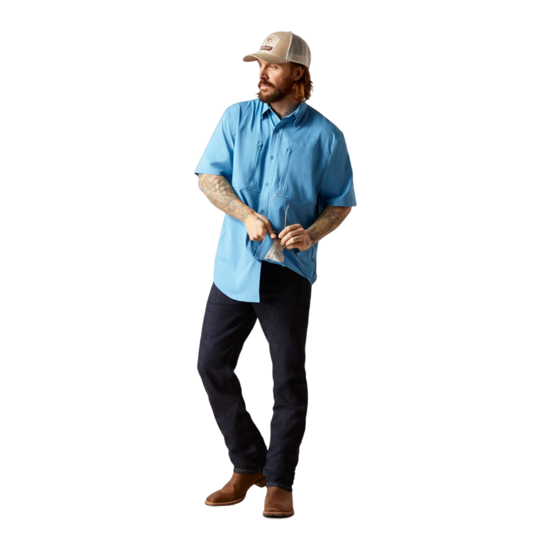 Ariat Men's Cendre Classic Fit Blue Shirt