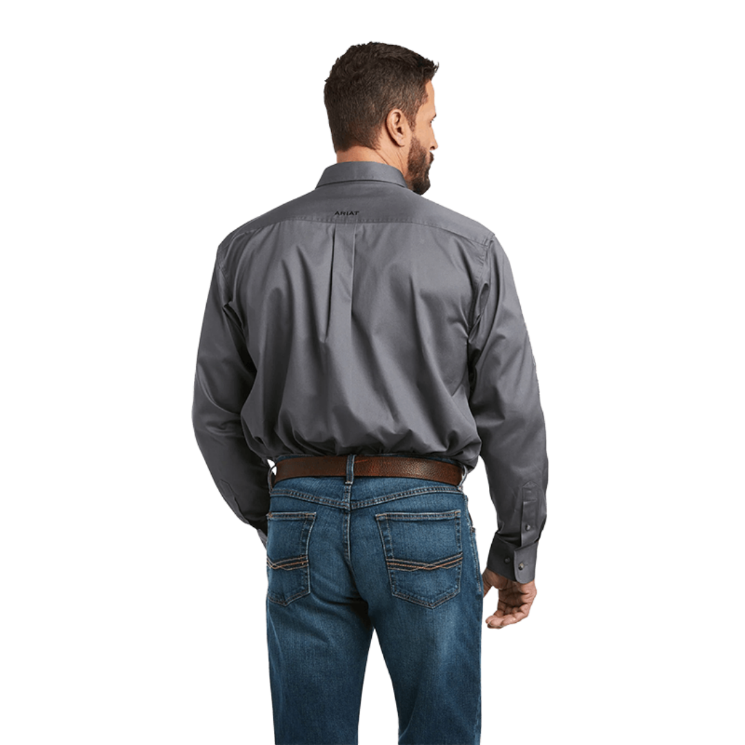 Ariat Men's Team Logo Twill Classic Grey Shirt