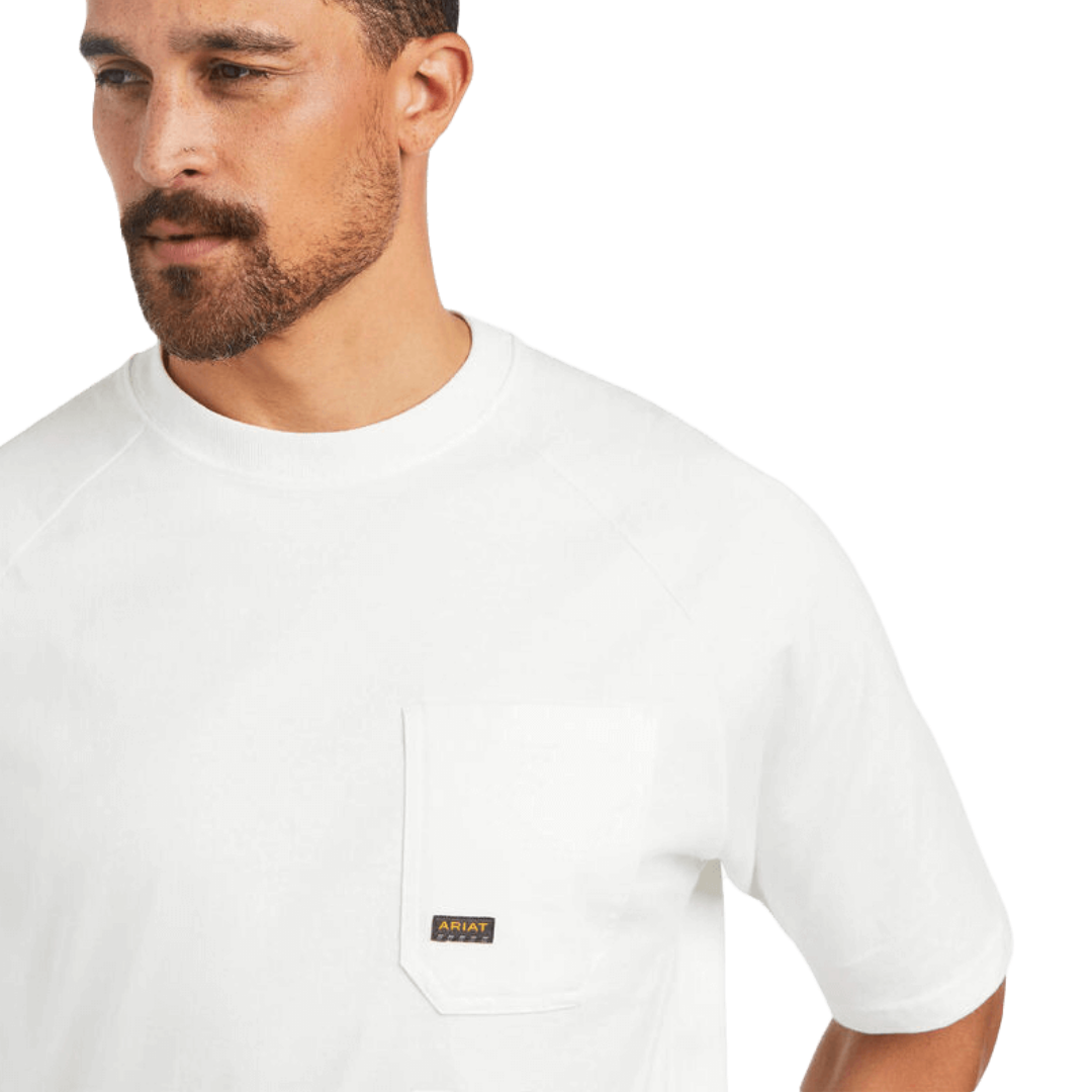 Ariat Men's Rebar Cotton Strong White Tee Shirt