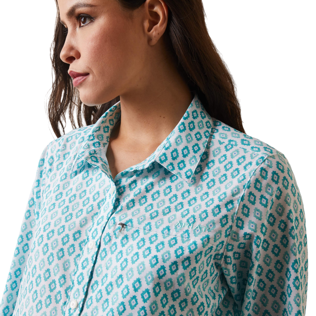 Ariat Women's Sea Breeze Print Blue Shirt