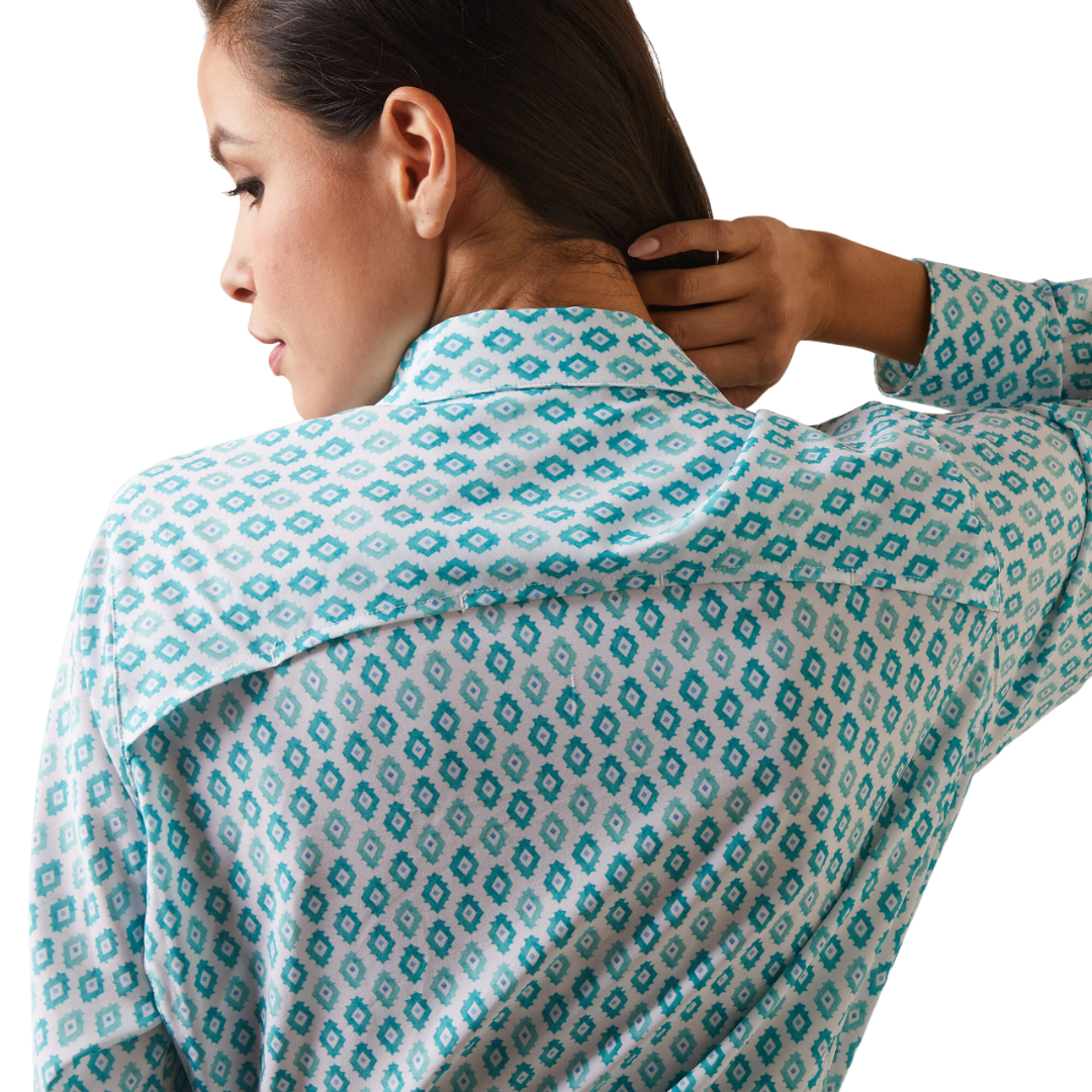 Ariat Women's Sea Breeze Print Blue Shirt