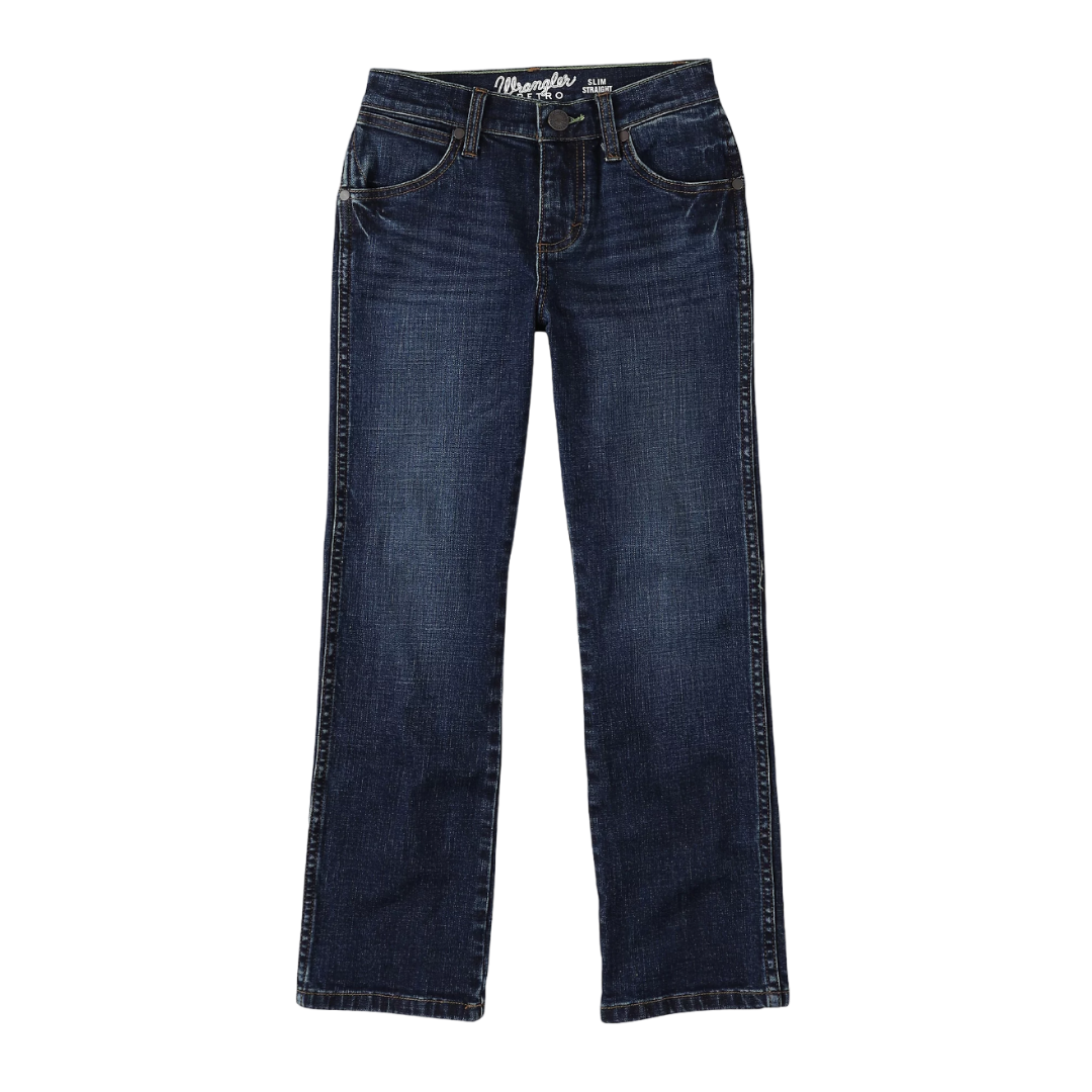 Wrangler Youth Boy's Retro Slim Straight Blue Jeans