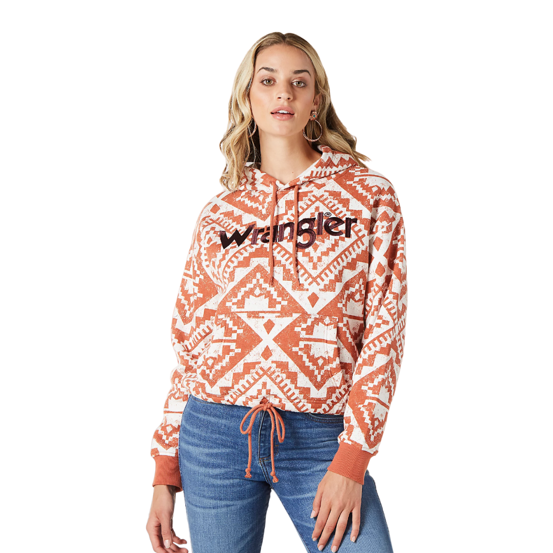 Wrangler Women's Ginger Spice Logo Cinched Hoodie