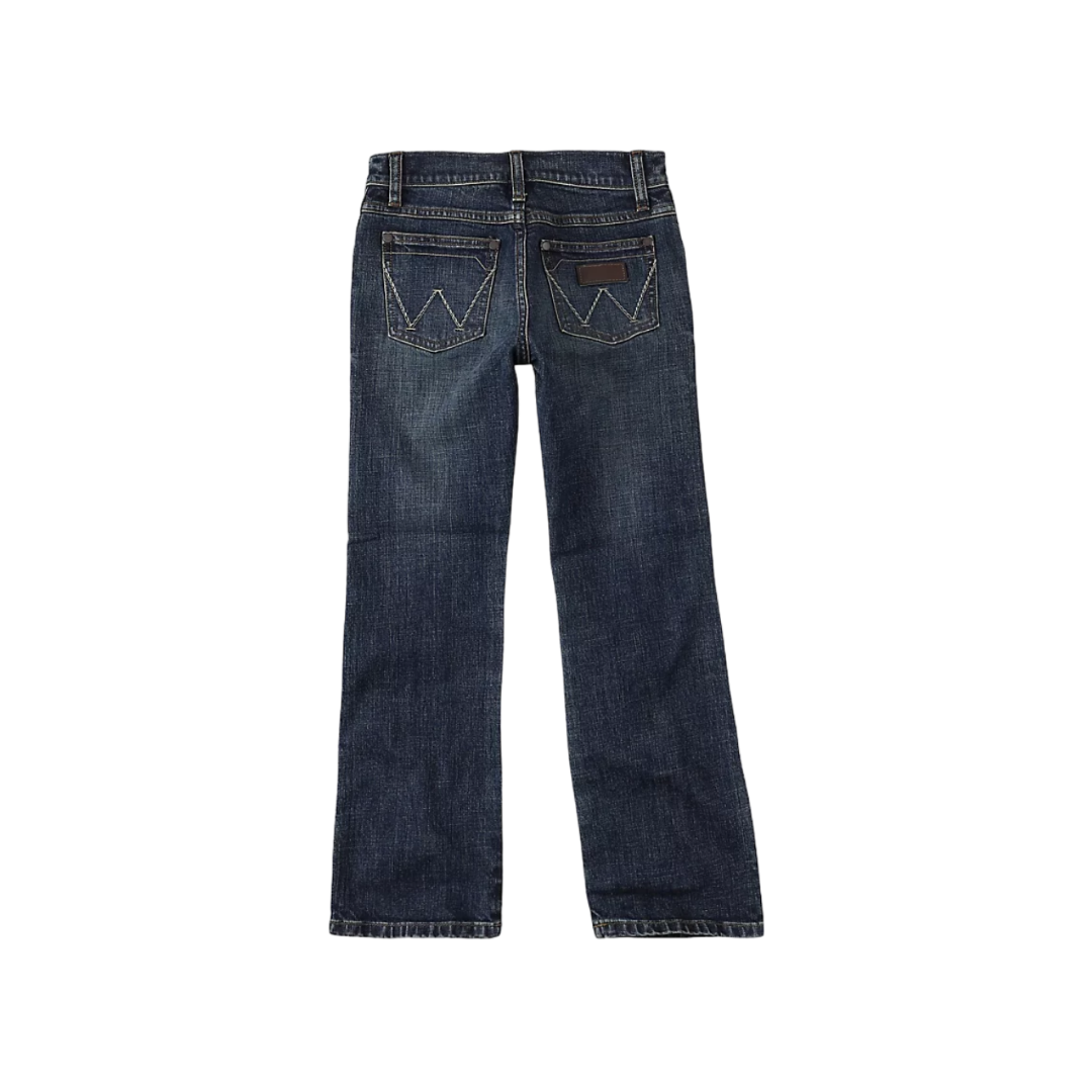 Wrangler Youth Boy's Layton Retro Slim Boot Blue Jeans