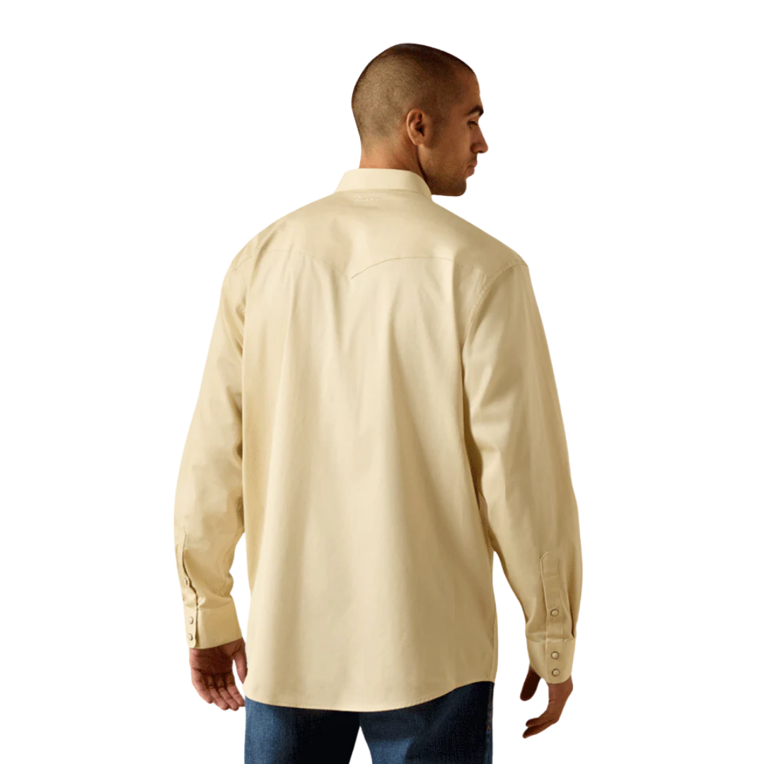 Ariat Men's Lightweight Twill Snap Creme Shirt