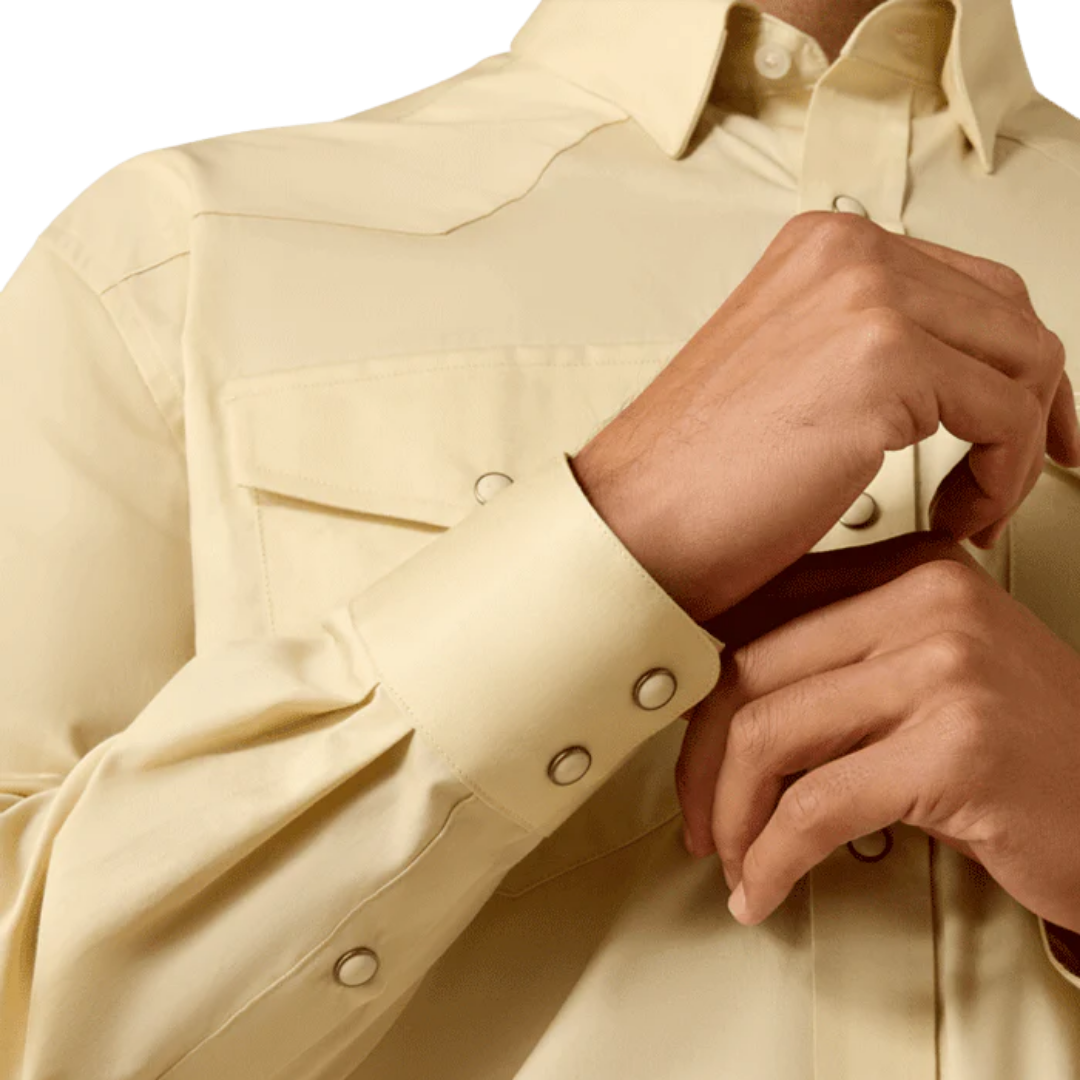 Ariat Men's Lightweight Twill Snap Creme Shirt