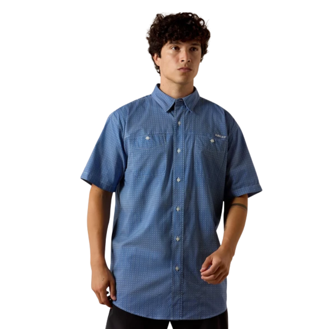 Ariat Men's 360 Quartez Print Blue Shirt