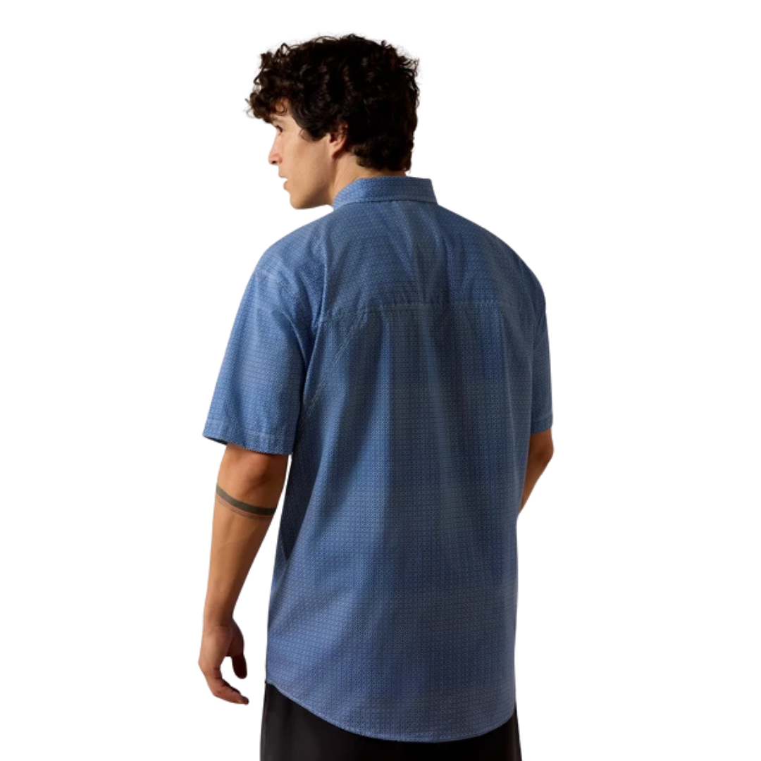 Ariat Men's 360 Quartez Print Blue Shirt