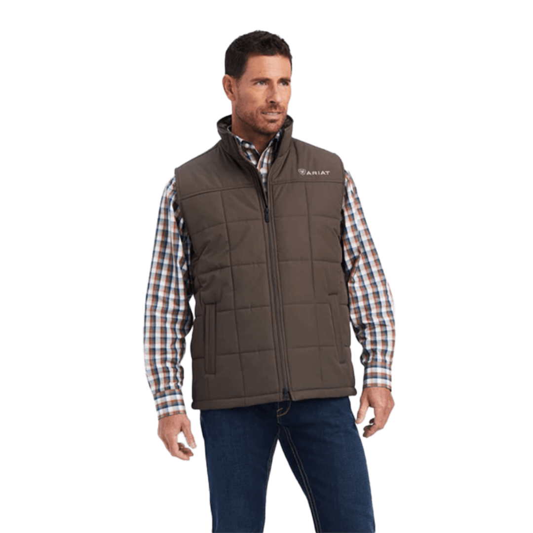 Ariat Men's Crius Insulated Banyan Bark Brown Vest