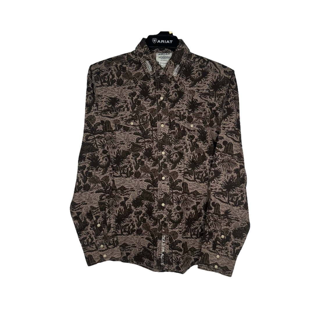 Ariat Men's Sendero Retro Desert Button Black Shirt