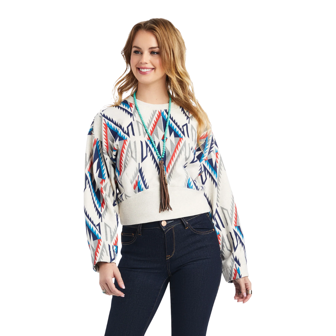 Ariat Women's Cropped Chimayo Grande Multicolor Sweatshirt