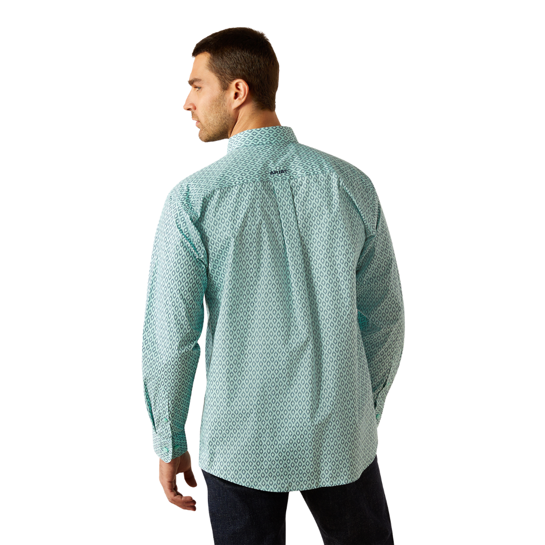 Ariat Men's Canyon Classic Fit Mint Print Shirt