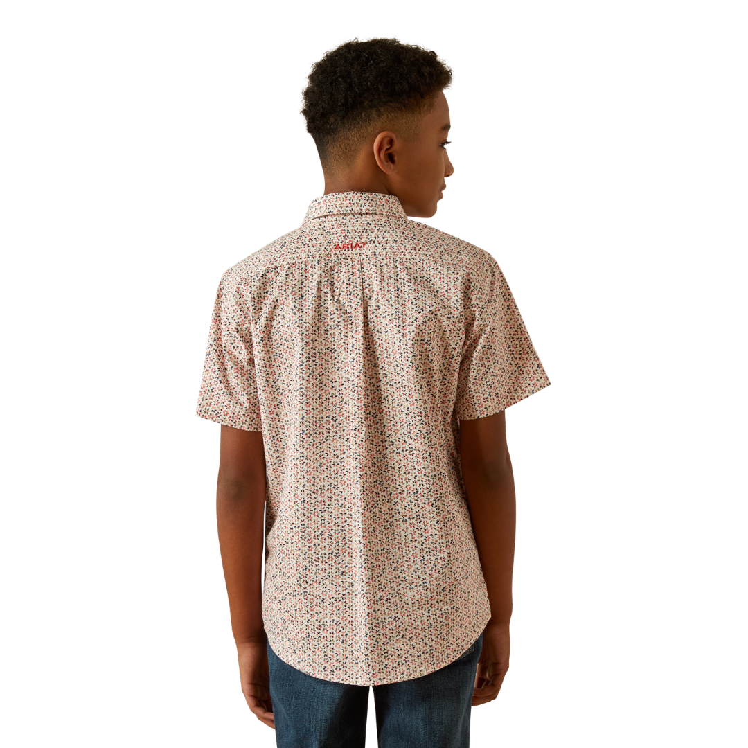 Ariat Youth Boy's Chapman Classic Fit Red Print Shirt