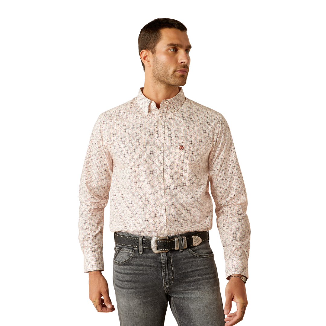 Ariat Men's Cross Fitted Red Shirt