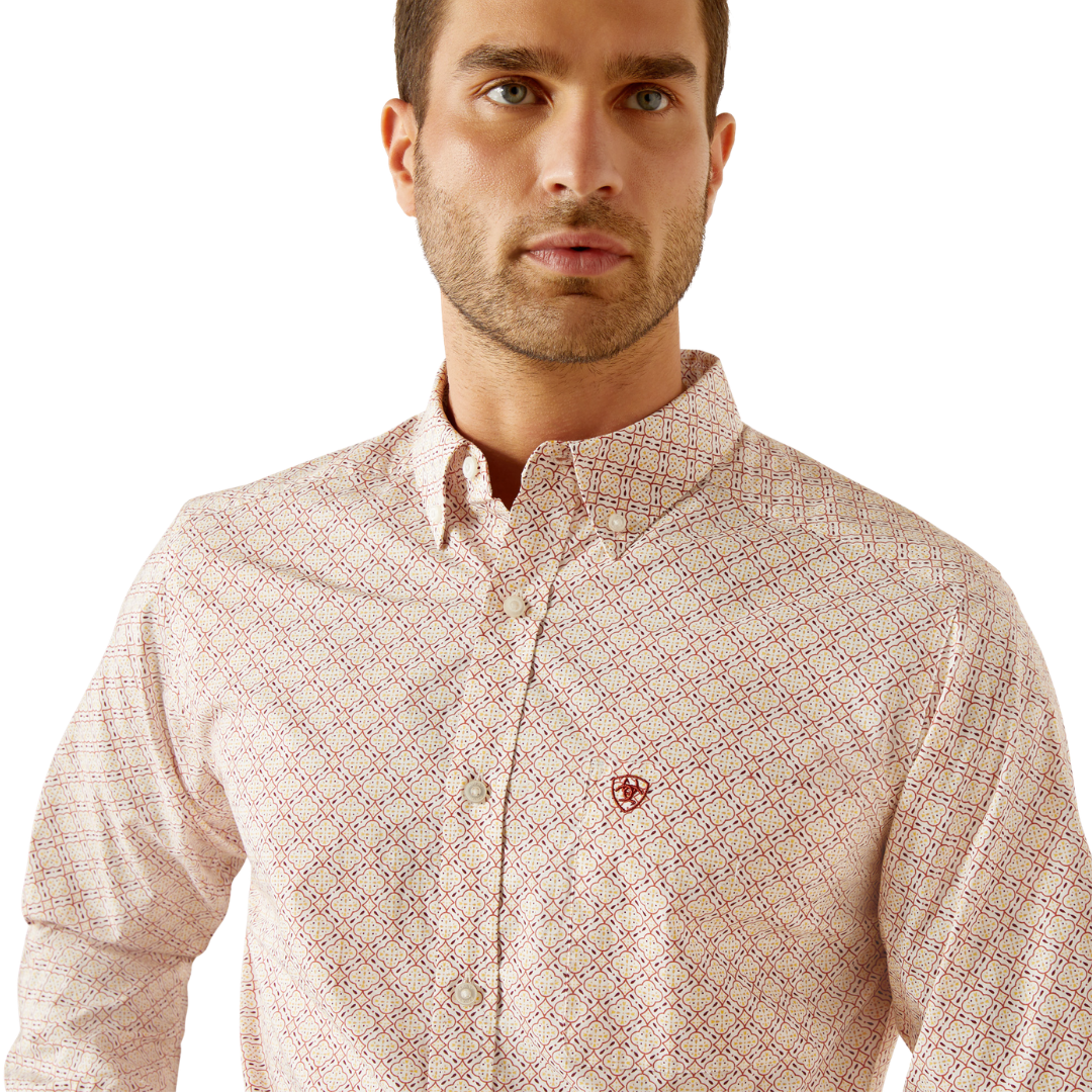 Ariat Men's Cross Fitted Red Shirt