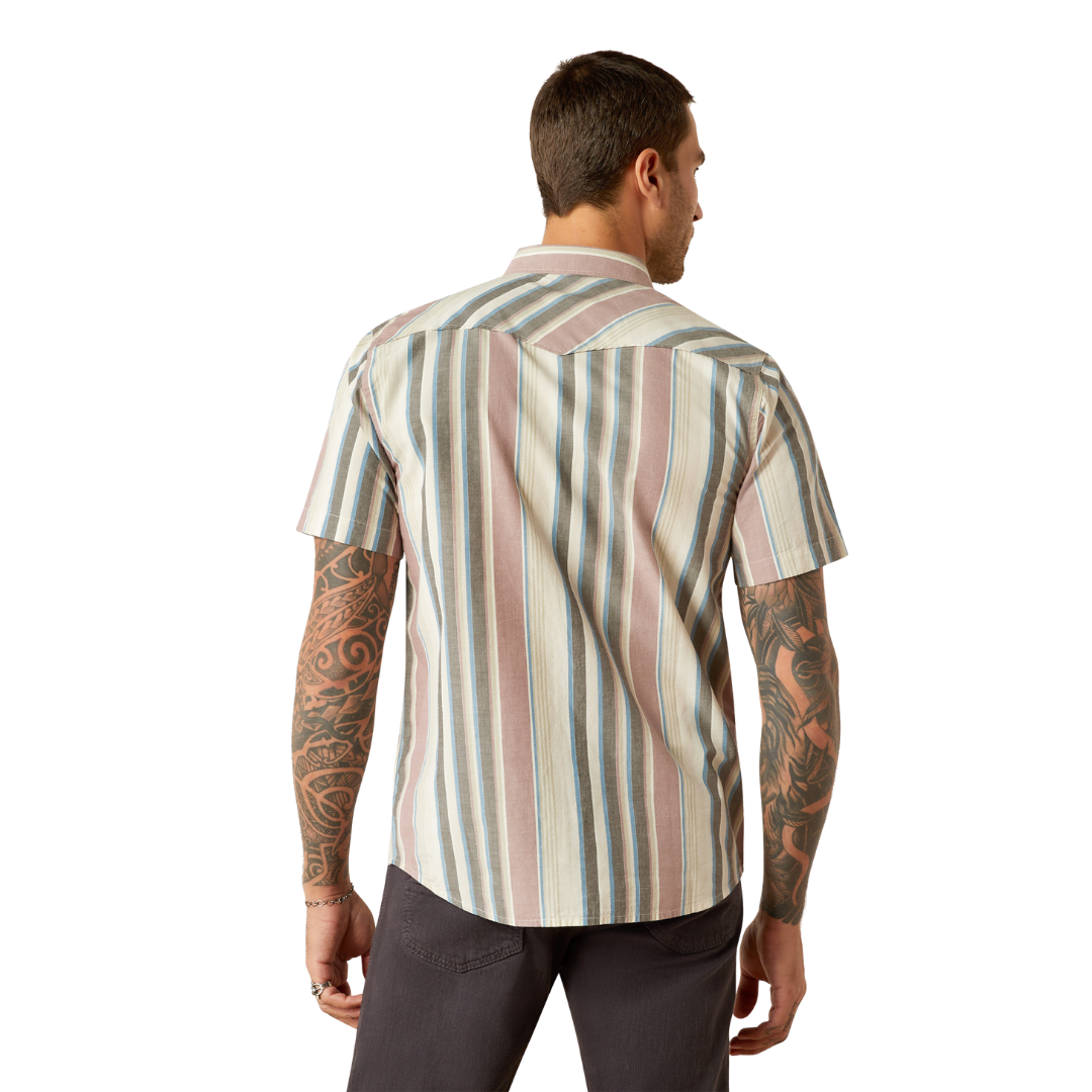 Ariat Men's Hughie Retro Fit Blue Shirt