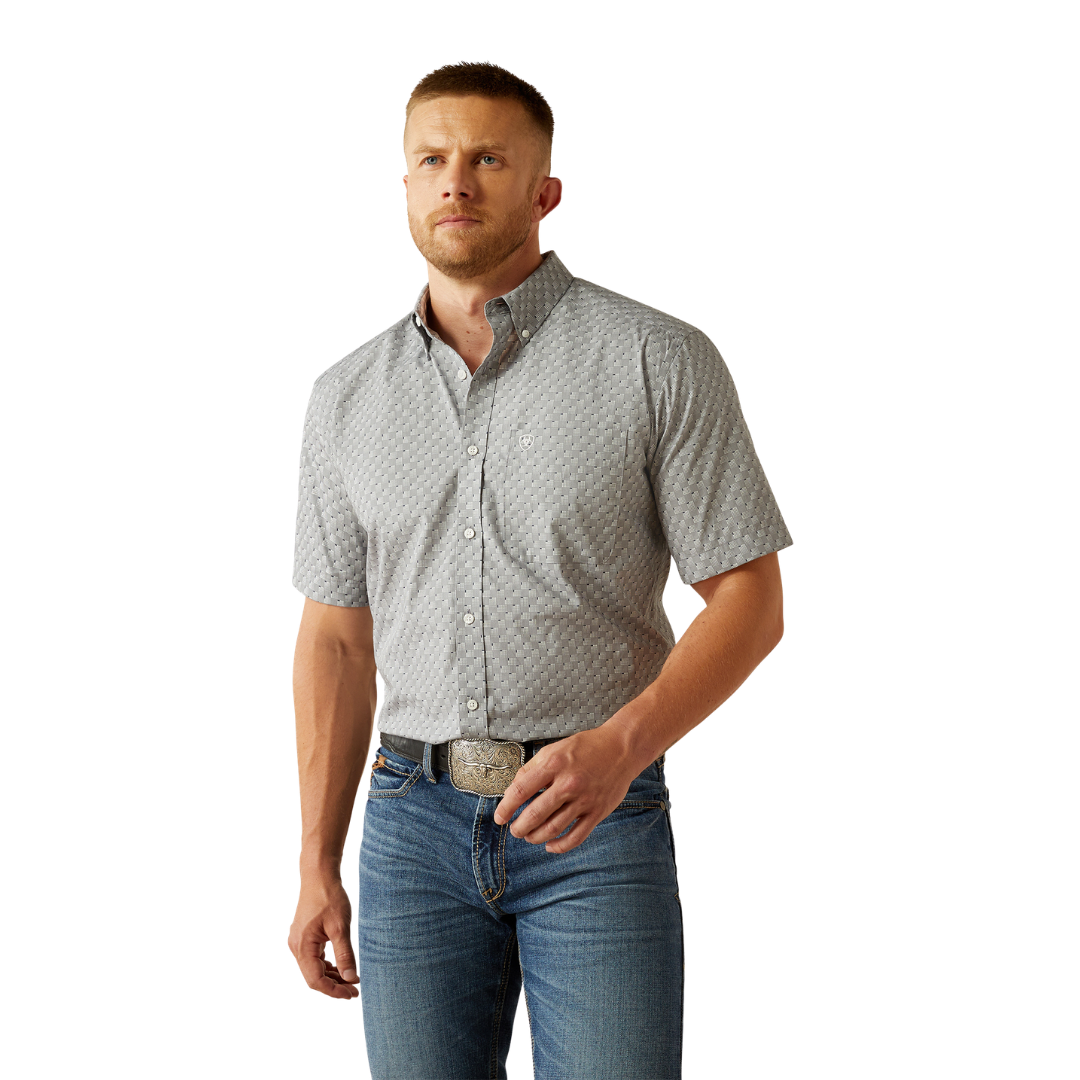 Ariat Men's Obert Classic Fit Blue Shirt