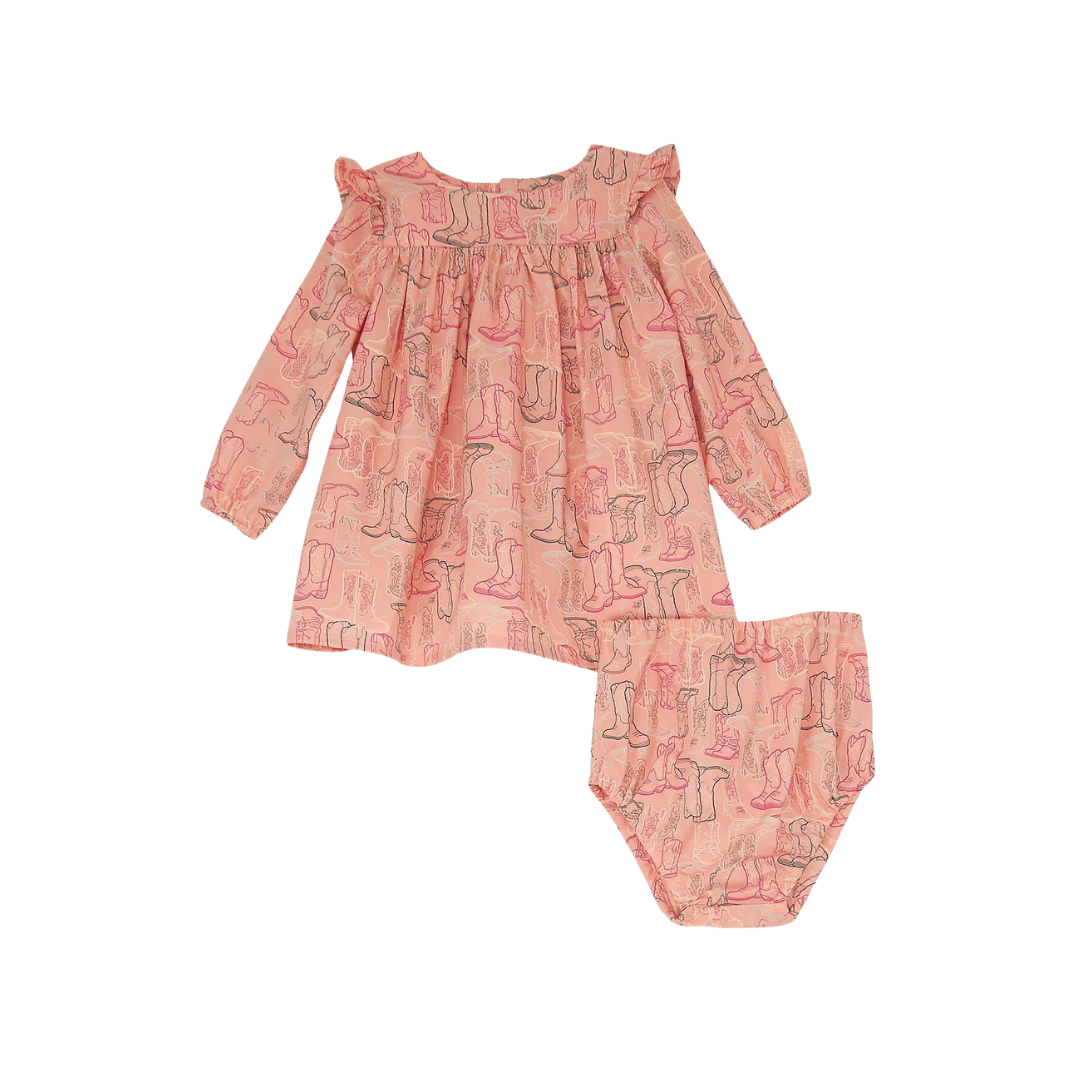 Wrangler Infant Girl's Woven Pink Dress