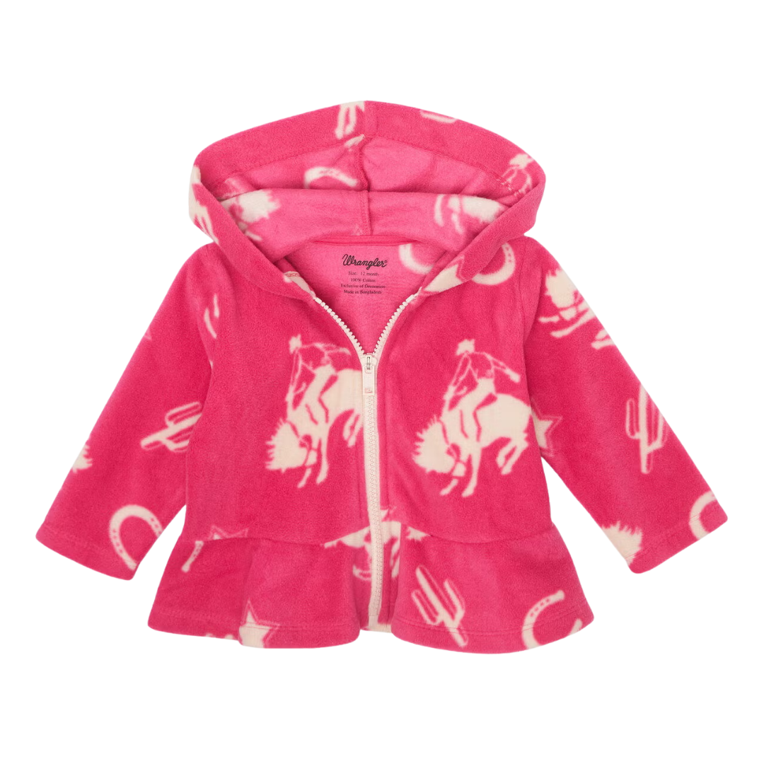 Wrangler Infants Girl's Fleece Pink Hoodie