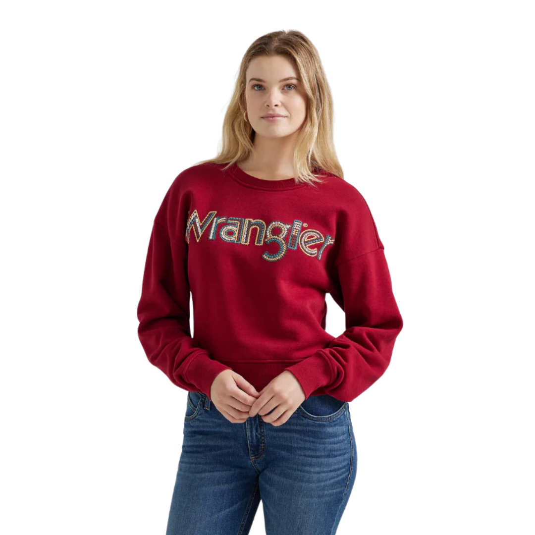 Wrangler Women's Americana Pullover Red Sweatshirt