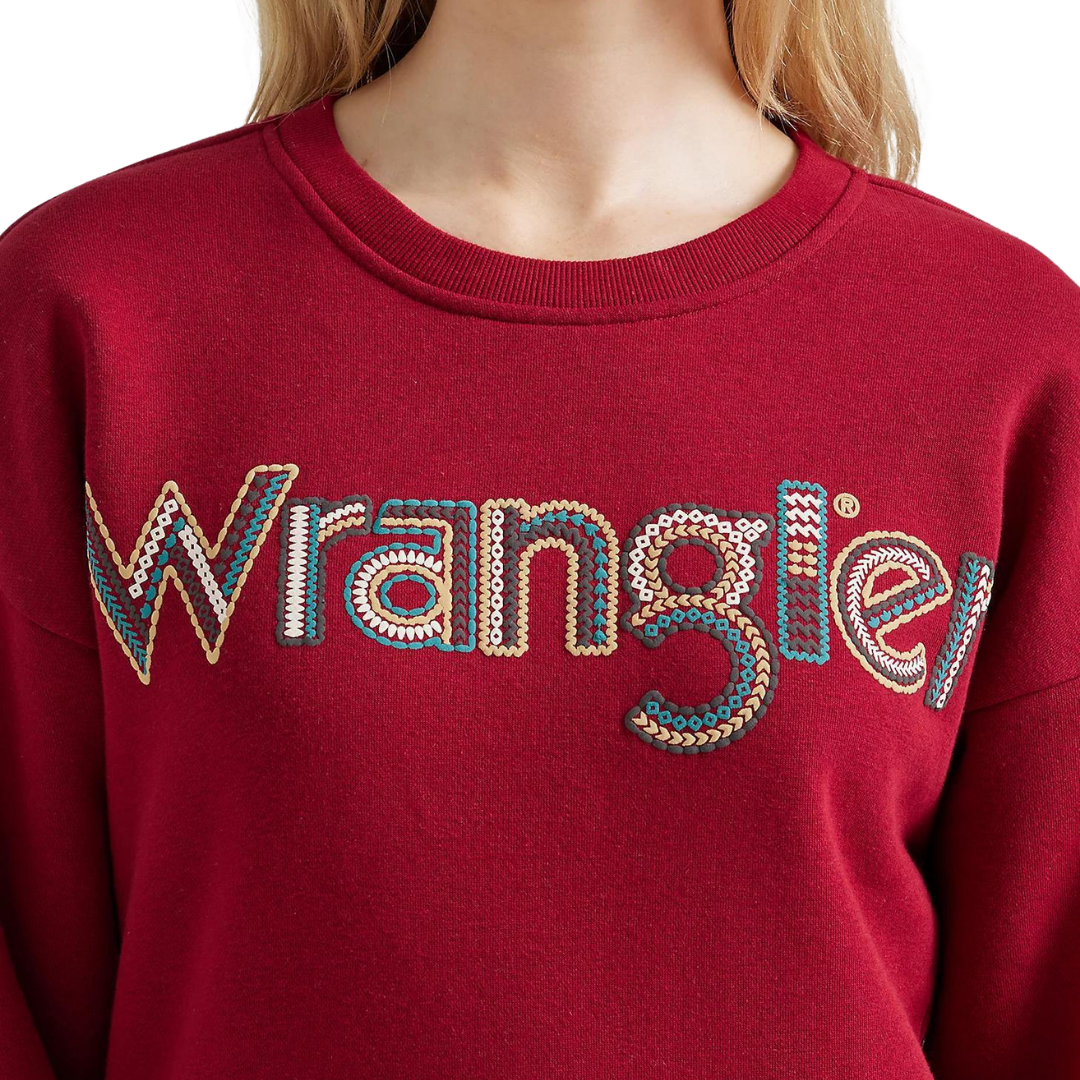 Wrangler Women's Americana Pullover Red Sweatshirt