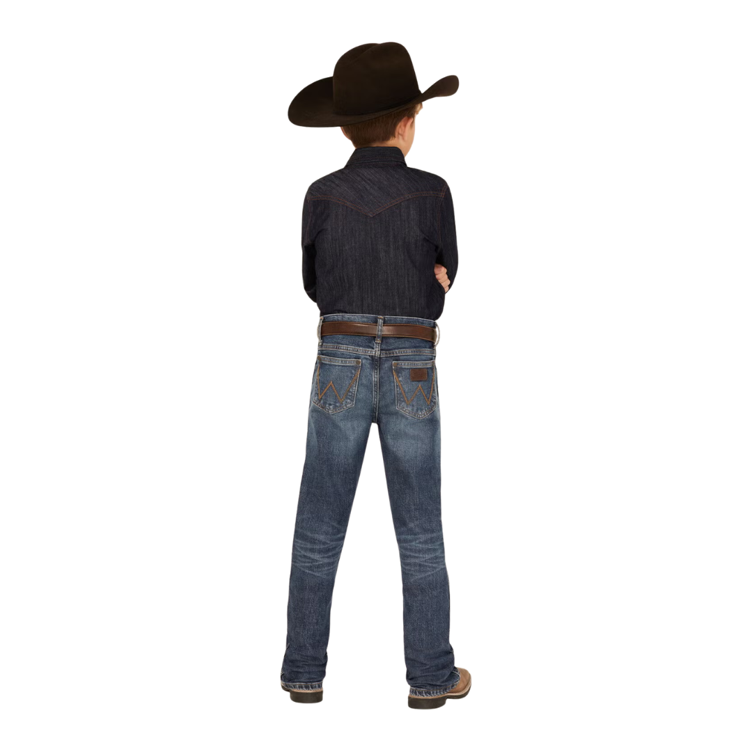 Wrangler Youth Boy's Whitley Slim Bootcut Blue Jeans