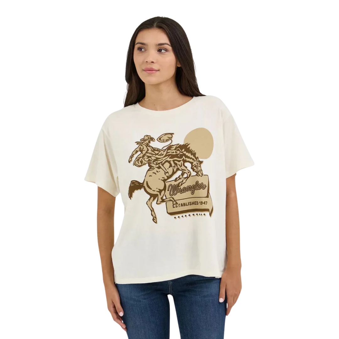 Wrangler Women's Girlfriend Bucking Cowboy Tee Shirt