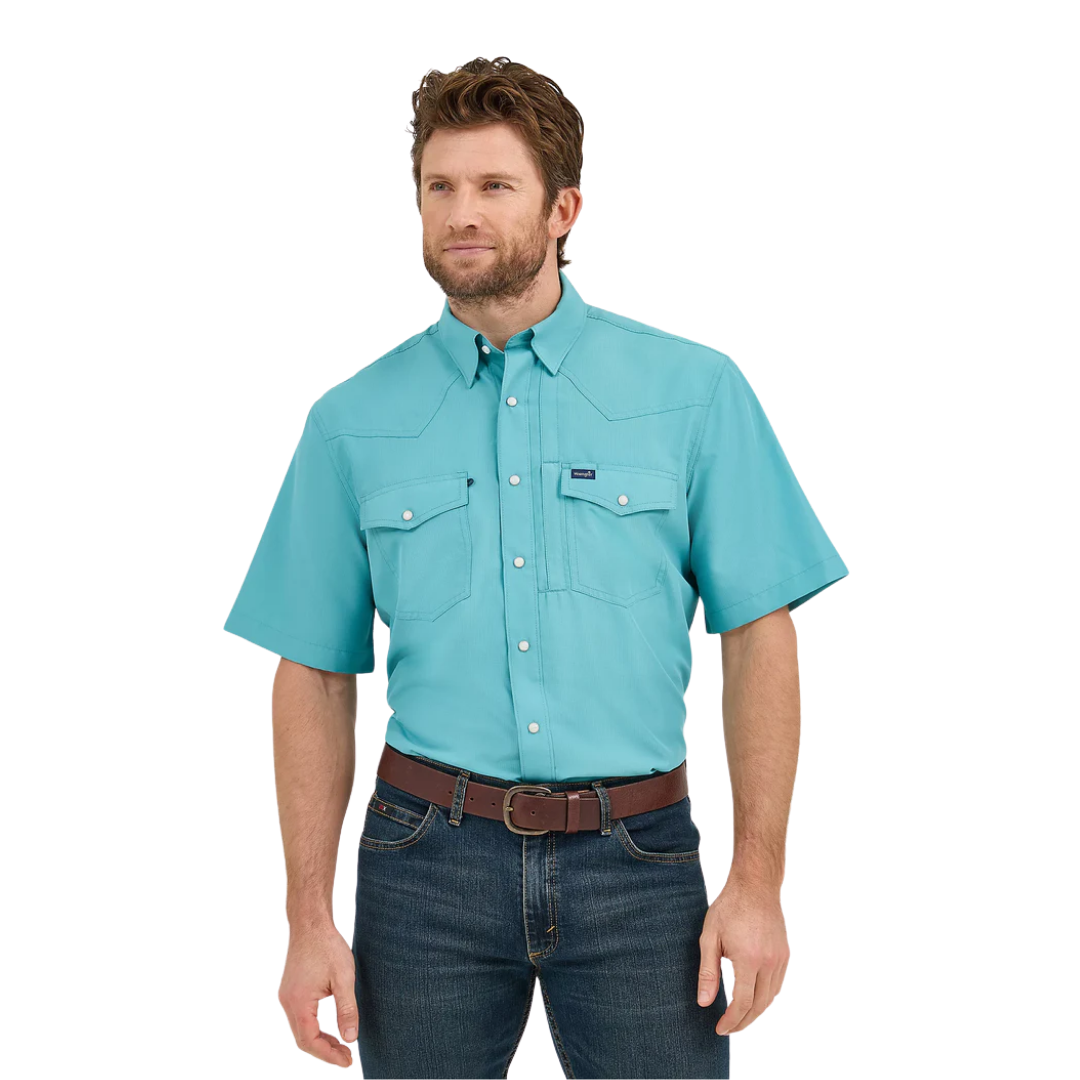 Wrangler Men's Performance Snap Short Sleeve Shirt