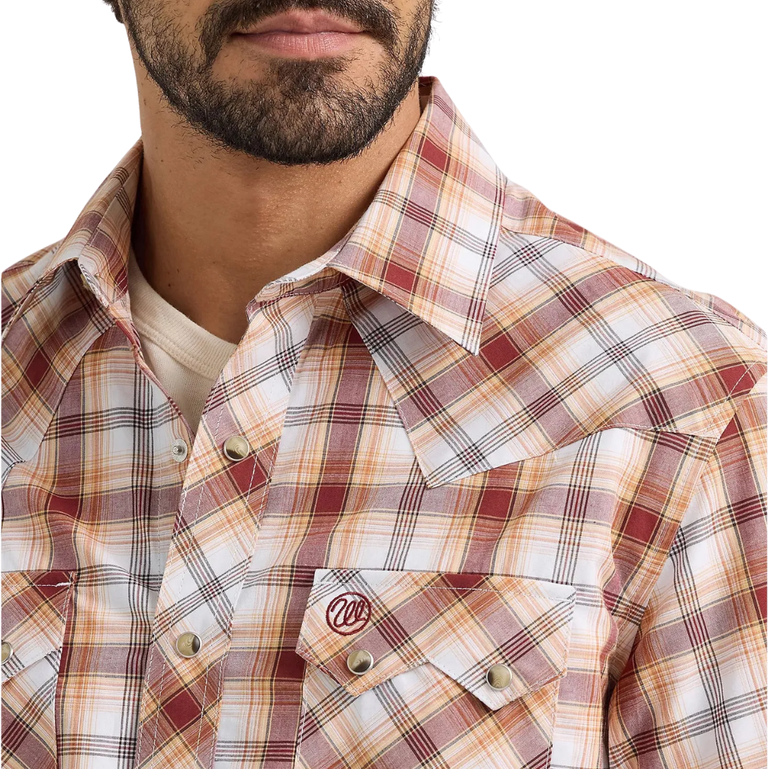 Wrangler Men's Retro Short Sleeve Sawtooth Pocket Shirt