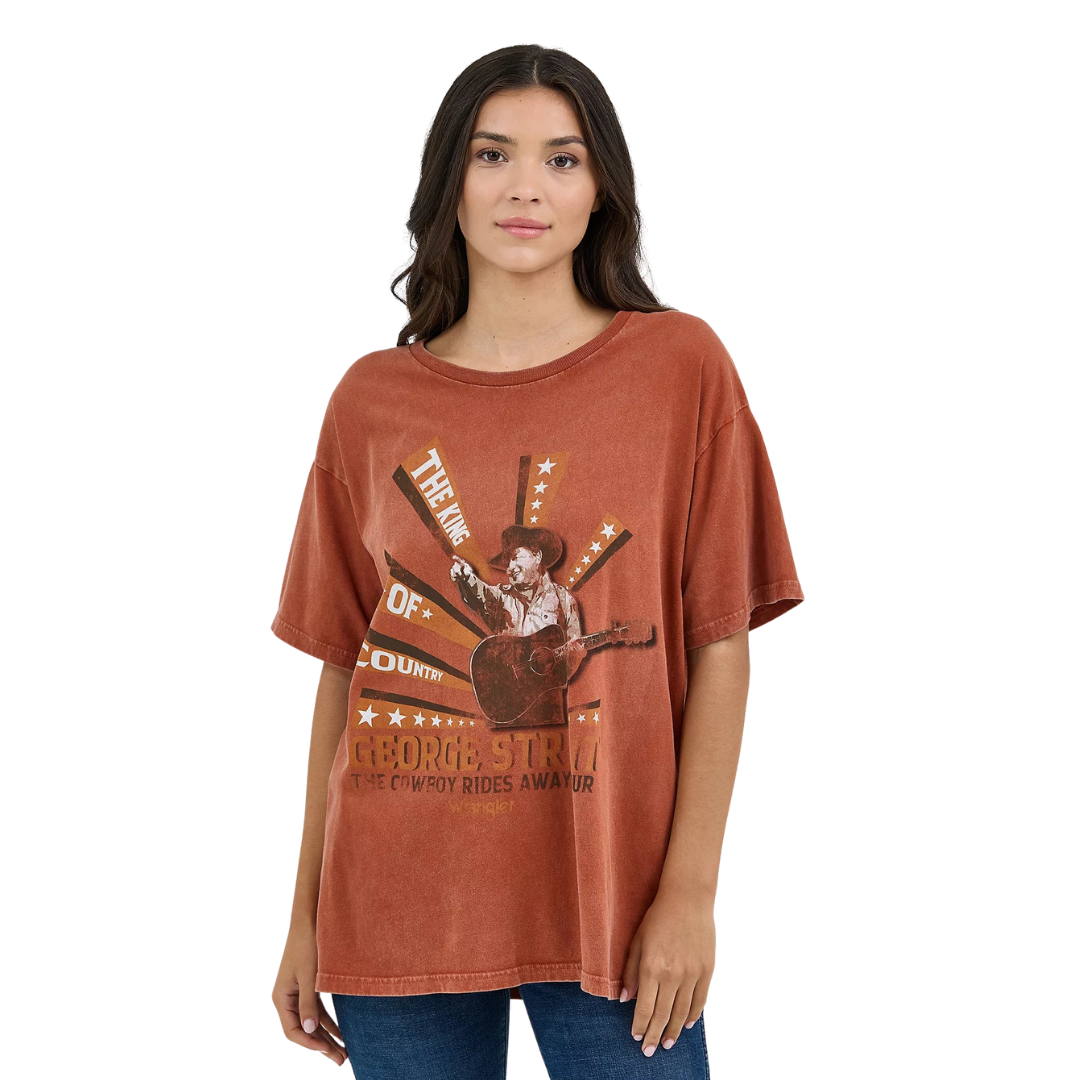 Wrangler Women's George Band Spice Mineral Orange Shirt