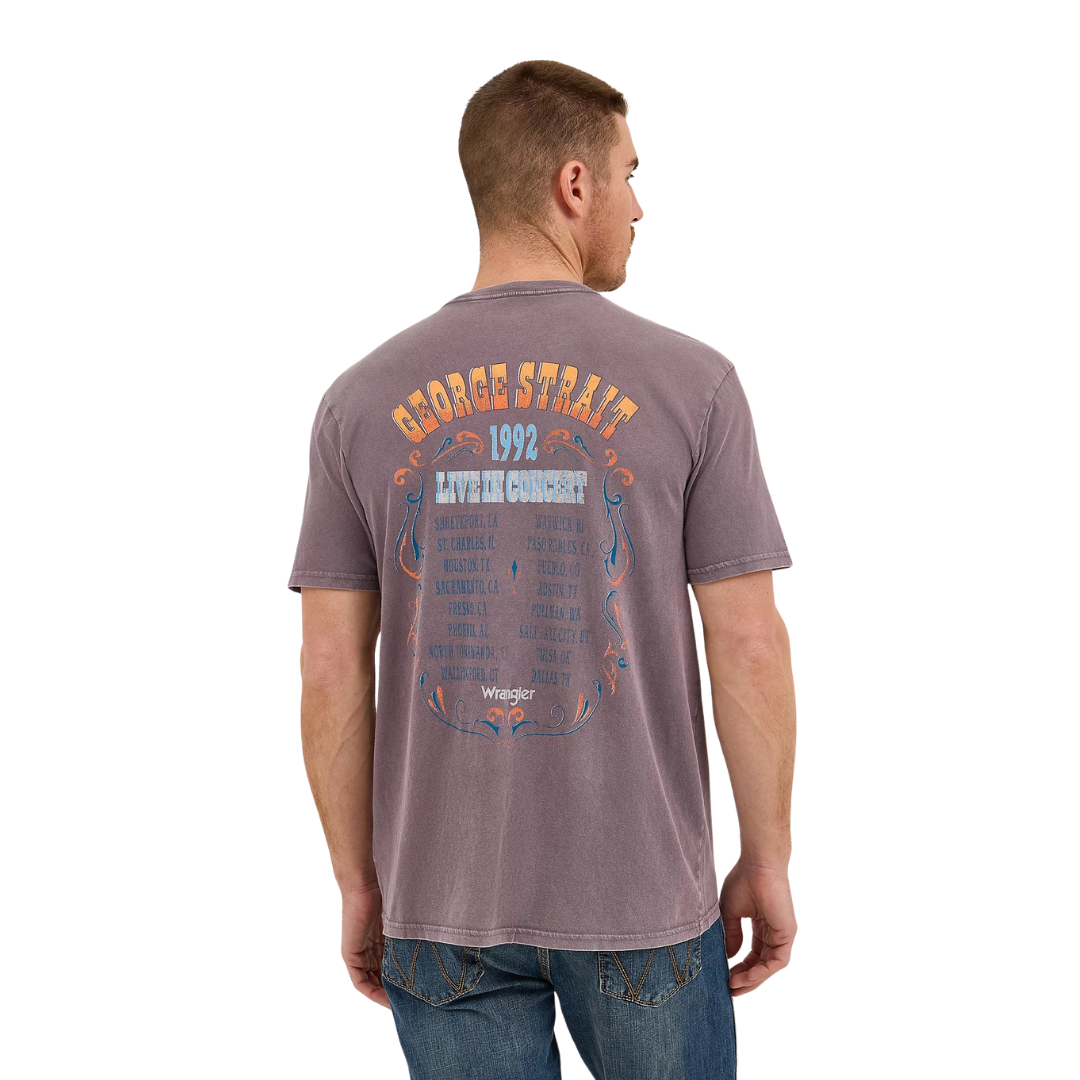 Wrangler Men's George Strait Concert Purple Shirt