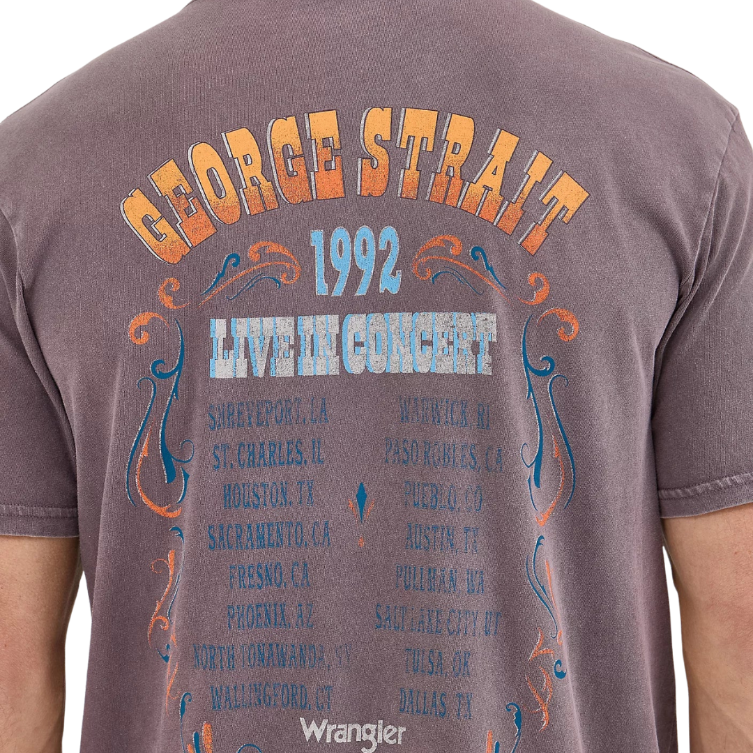 Wrangler Men's George Strait Concert Purple Shirt