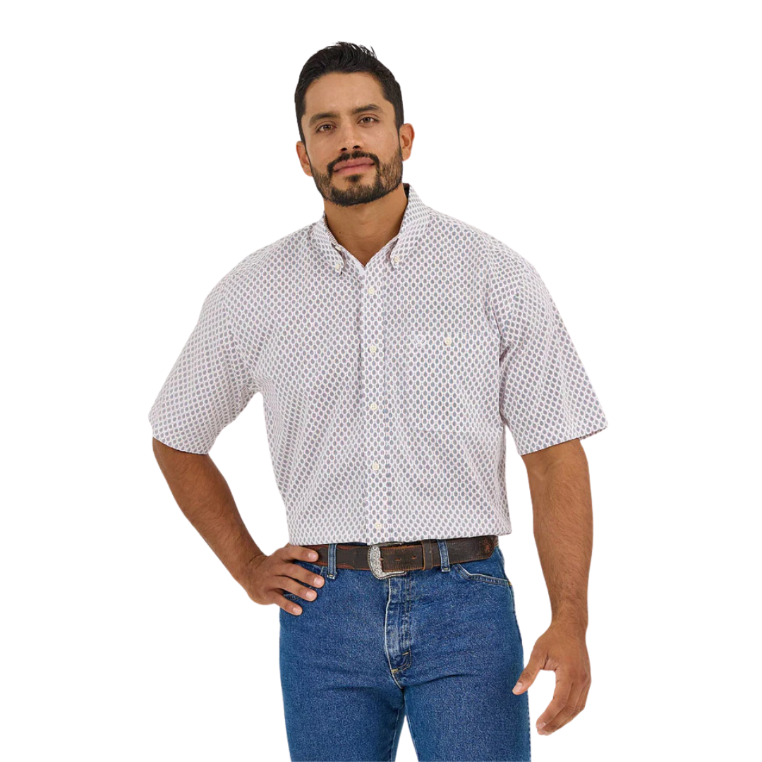 Wrangler Men's George Hatches White Shirt