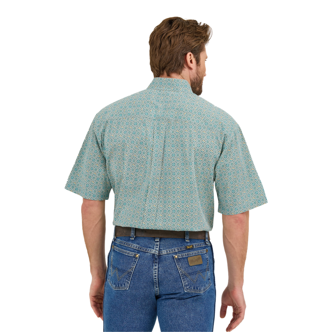 Wrangler Men's George Inlay Turquoise Shirt